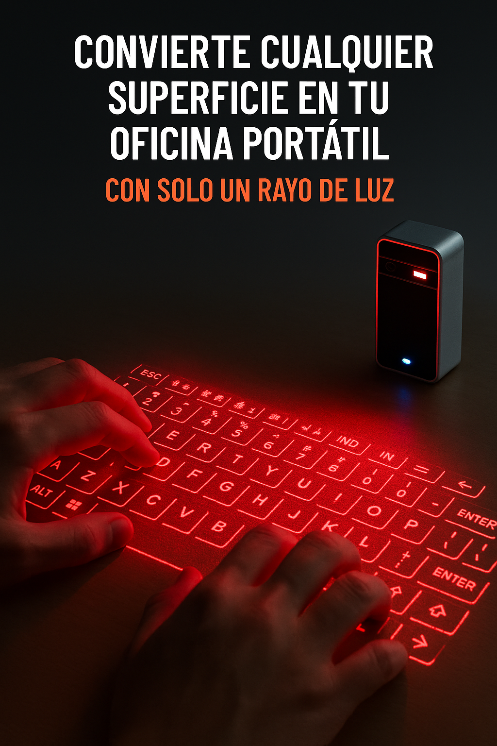 TECLADO LÁSER NTELIGENTE - BLUETOOTH, INALAMBRICO