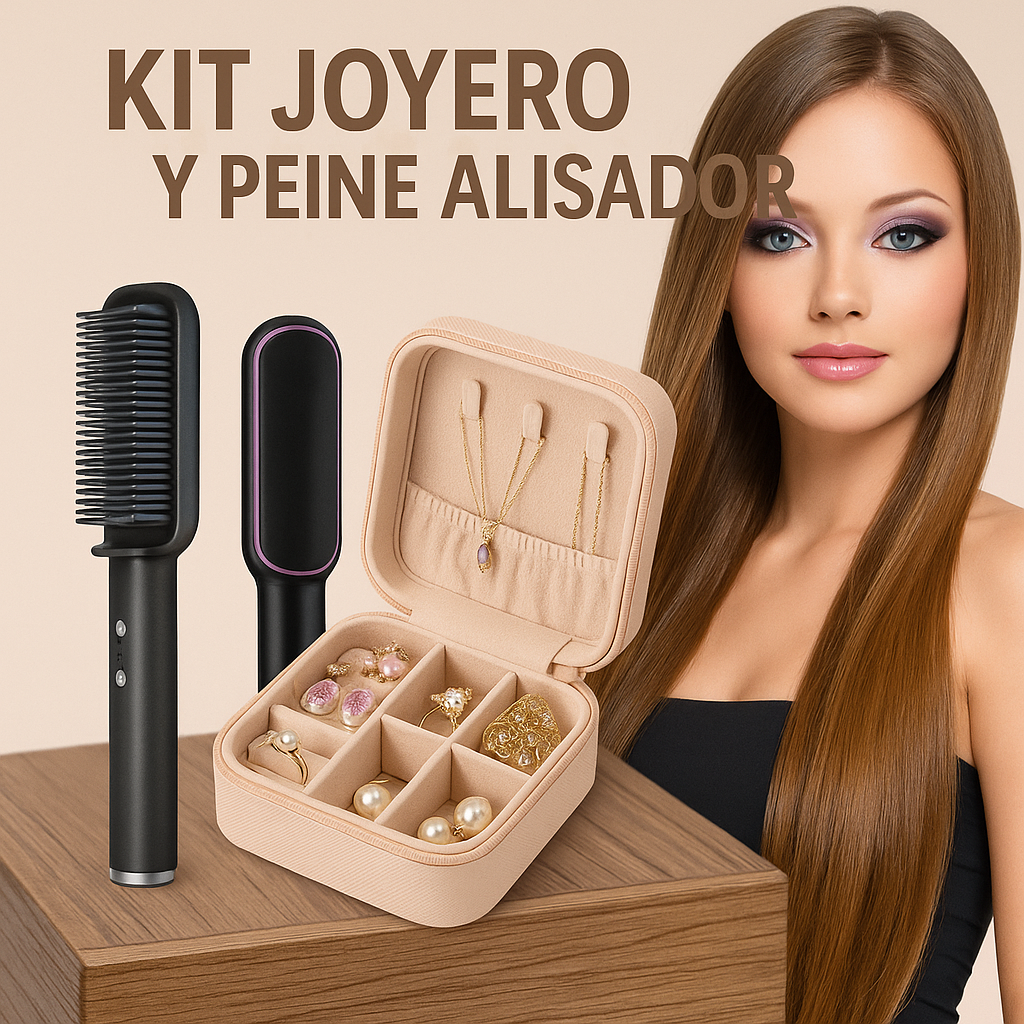 KIT JOYERO + PEINE ALISADOR