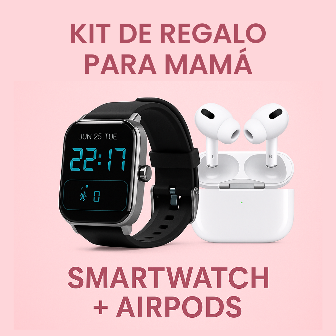 KIT SMART WATCH + AUDIFONOS INALAMBRICOS