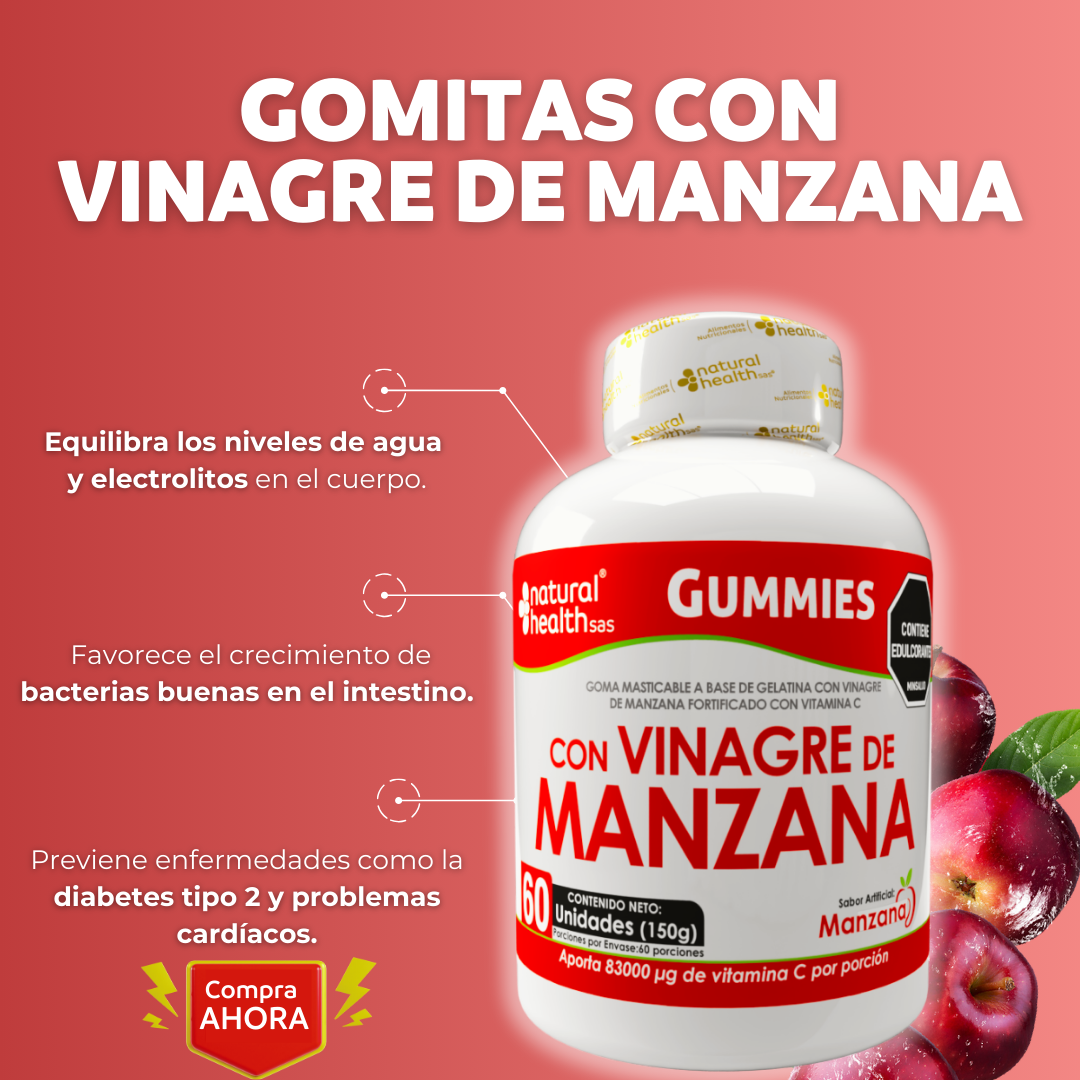 GOMAS VINAGRE DE MANZANA