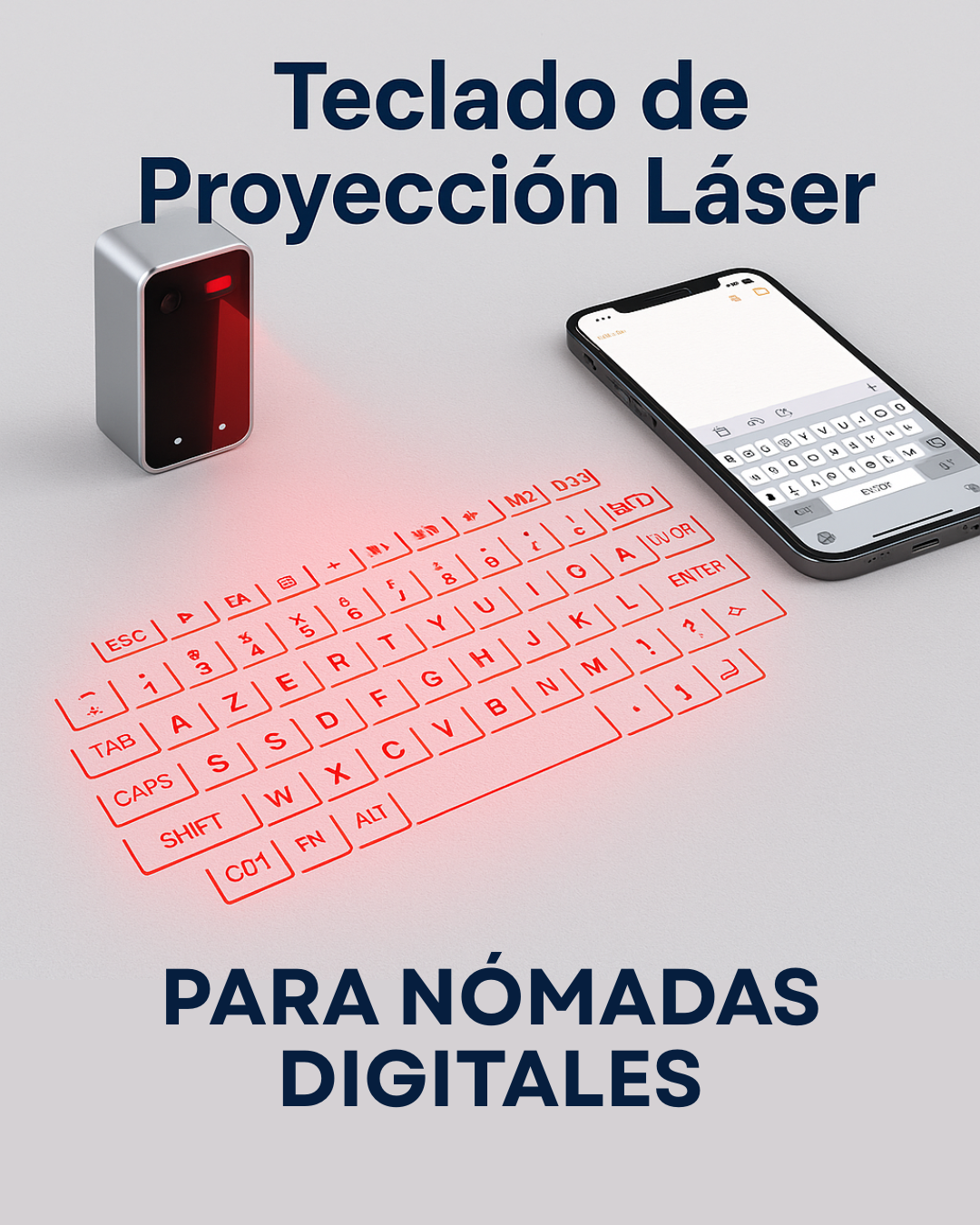 TECLADO LÁSER NTELIGENTE - BLUETOOTH, INALAMBRICO