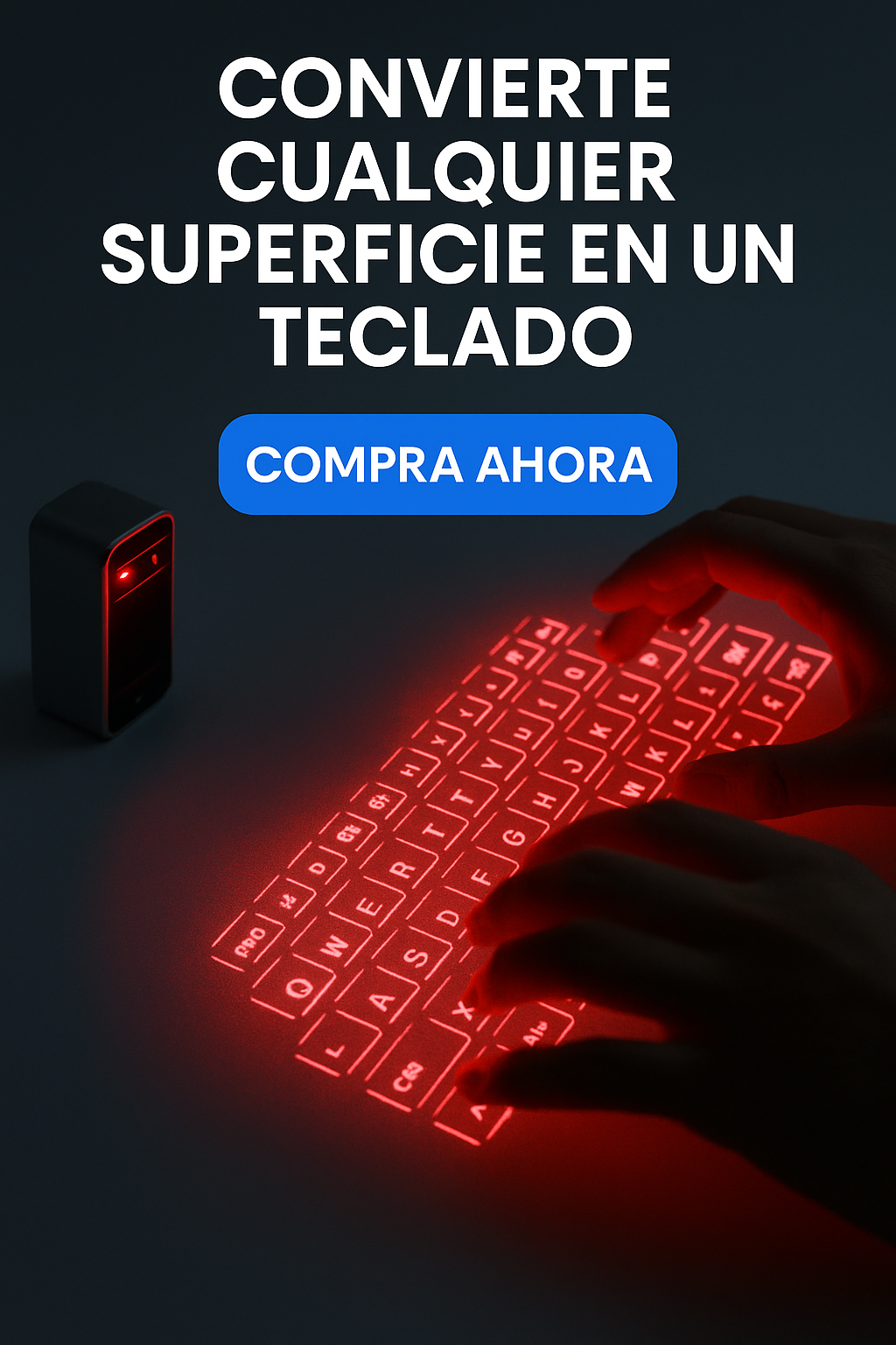 TECLADO LÁSER NTELIGENTE - BLUETOOTH, INALAMBRICO